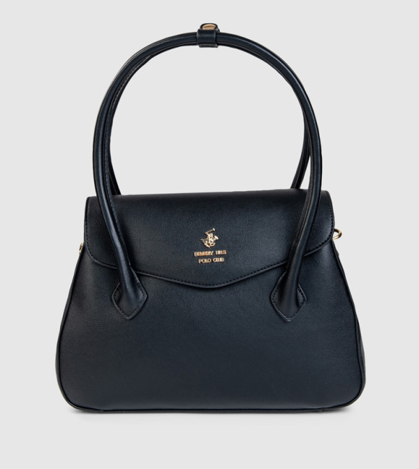 Logo Detail Snap Closure Shoulder Bag