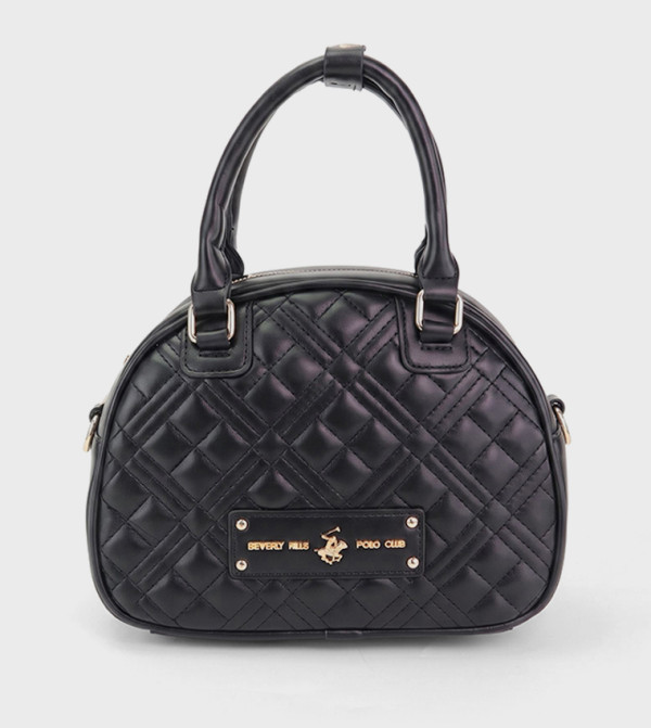 Logo Detail Quilted Handheld Bag