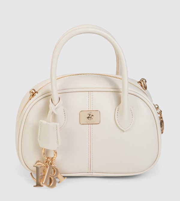 Textured Charmed Satchel Bag