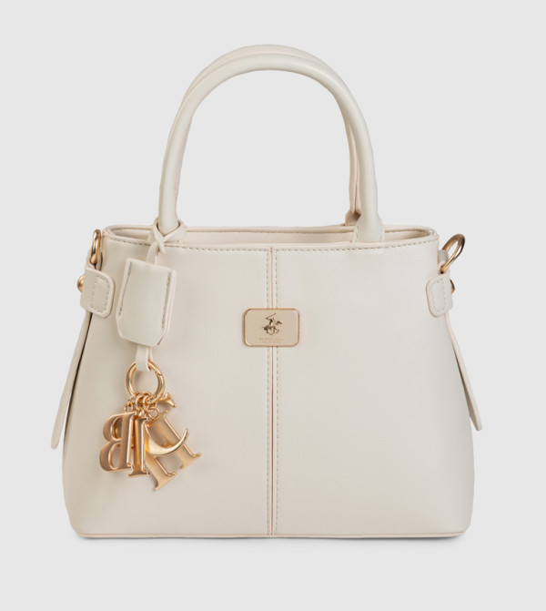 Textured Charmed Satchel Bag