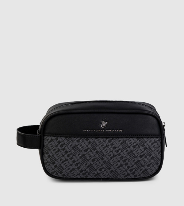 Logo Patterned Toiletry Bag
