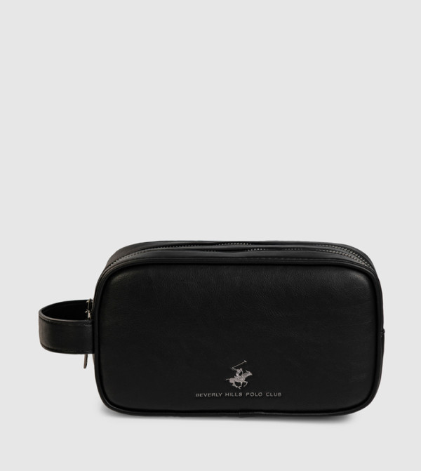 Logo Detail Zippered Toiletry Bag