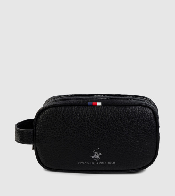 Logo Detail Zippered Toiletry Bag