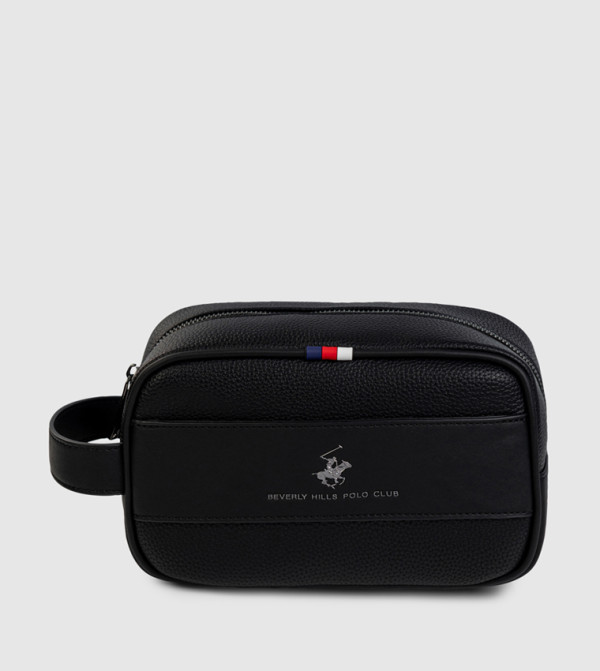 Logo Detail Zippered Toiletry Bag