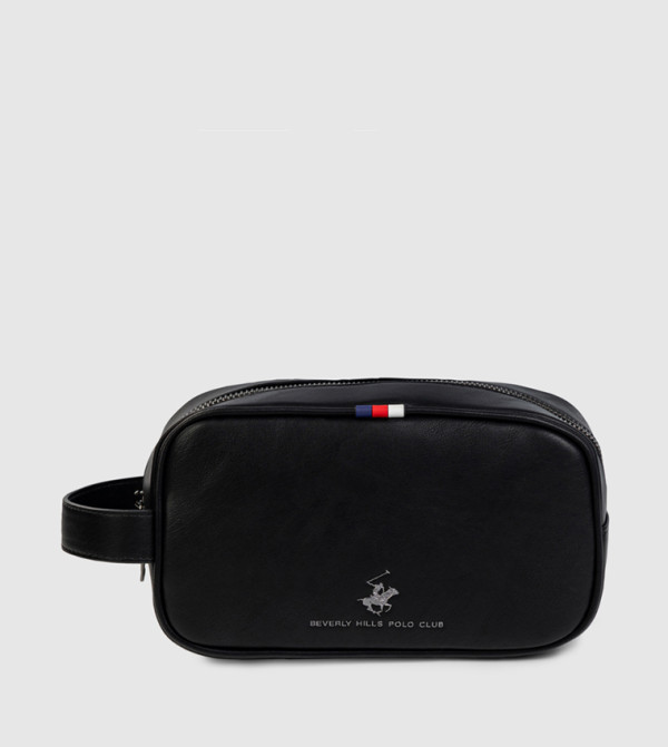 Logo Detail Zippered Toiletry Bag