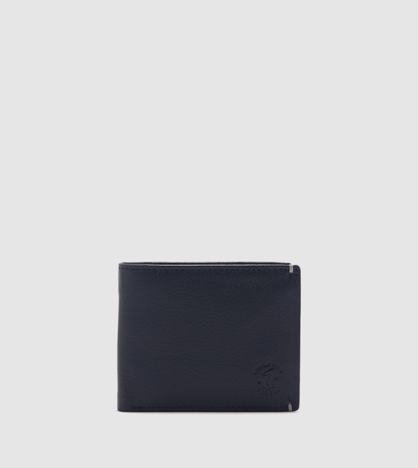 Leather Wallet-Navy