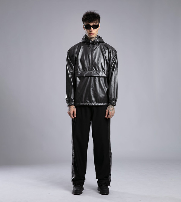 Shiny Hooded Raincoat