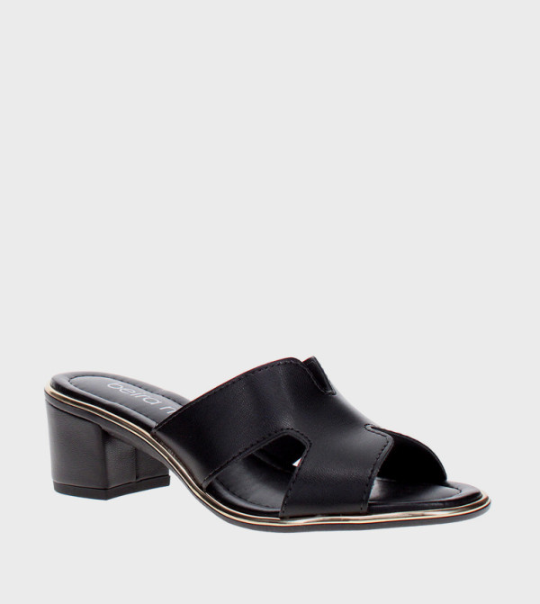 Cut-Out Peep Toe Heeled Sandals