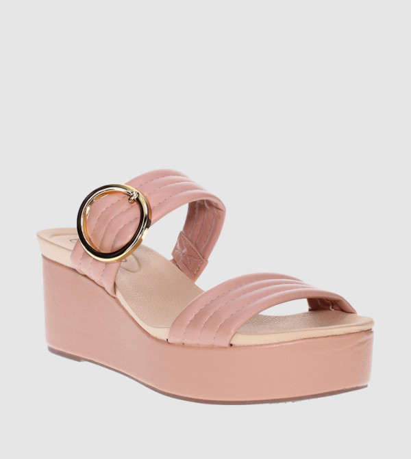 ADELYN Quilted Wedge Sandals