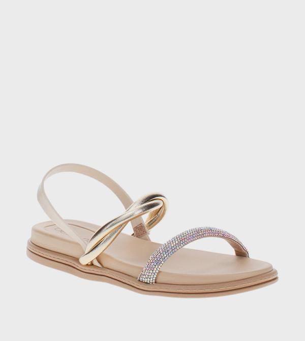 صندل أبايومي فلات مزخرف بحزام خلفي