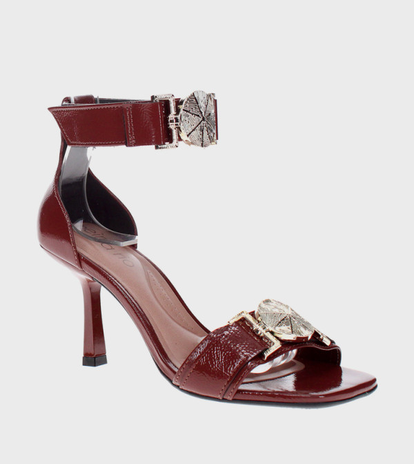 Metal Accent Heel Sandals