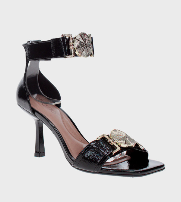 Metal Accent Heel Sandals
