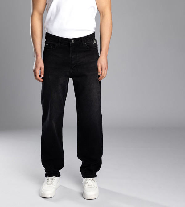 Typographic Printed Straight Fit Jeans