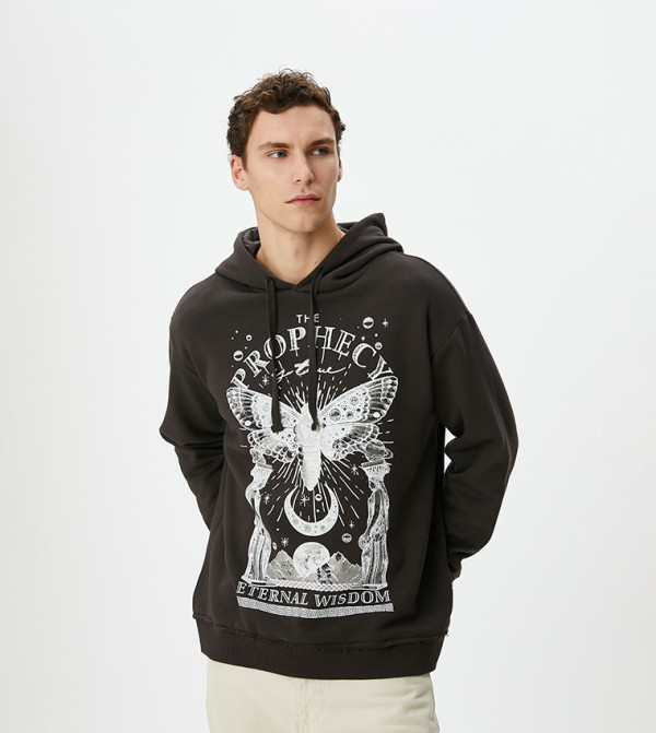Mystic Printed Oversized Hoodie