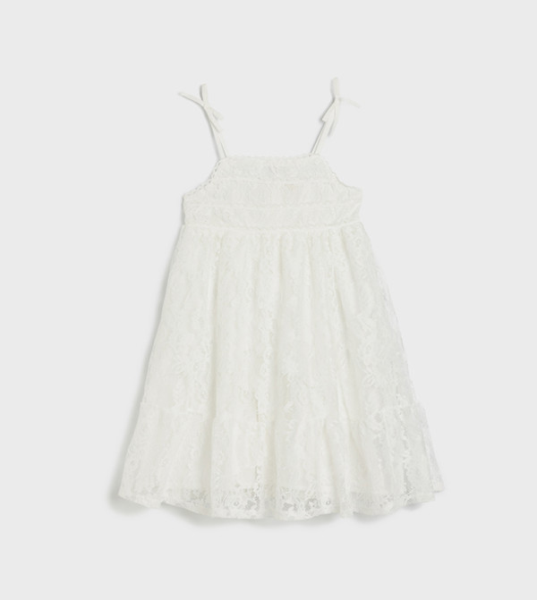 Lace Strappy Tiered Dress