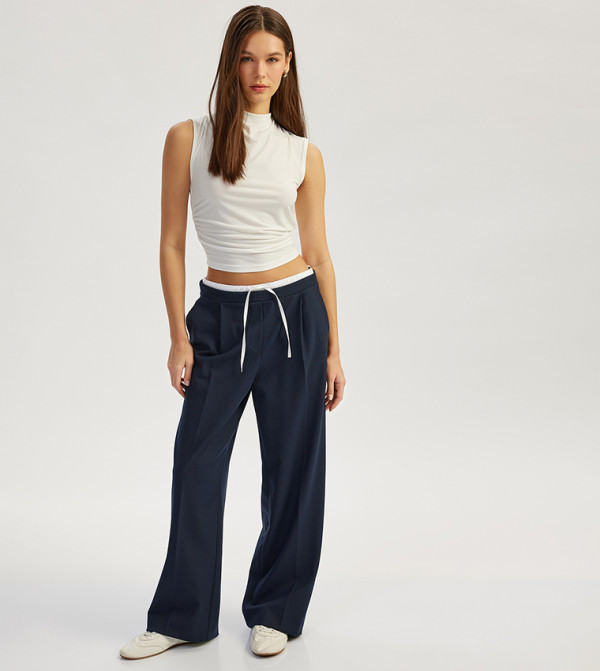 High Neck Sleeveless Crop Top