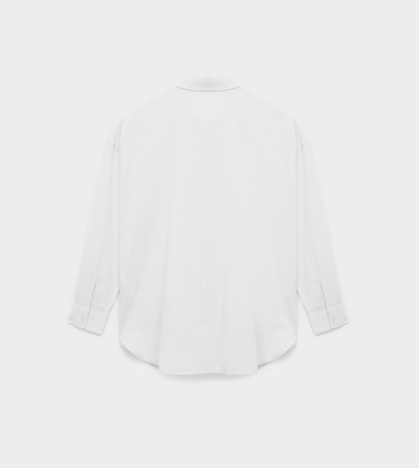 Solid Long Sleeves Oversized Shirt