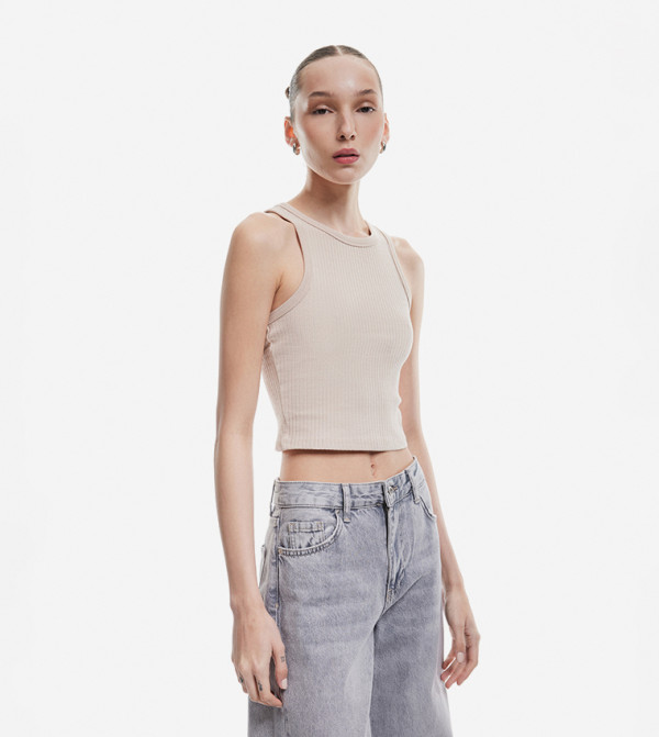 Ribbed Crop Tank Top