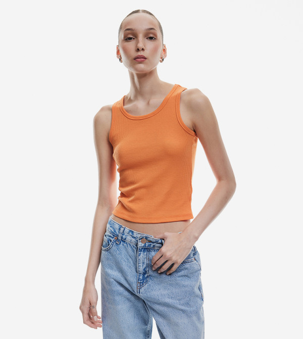 Ribbed Crop Tank Top