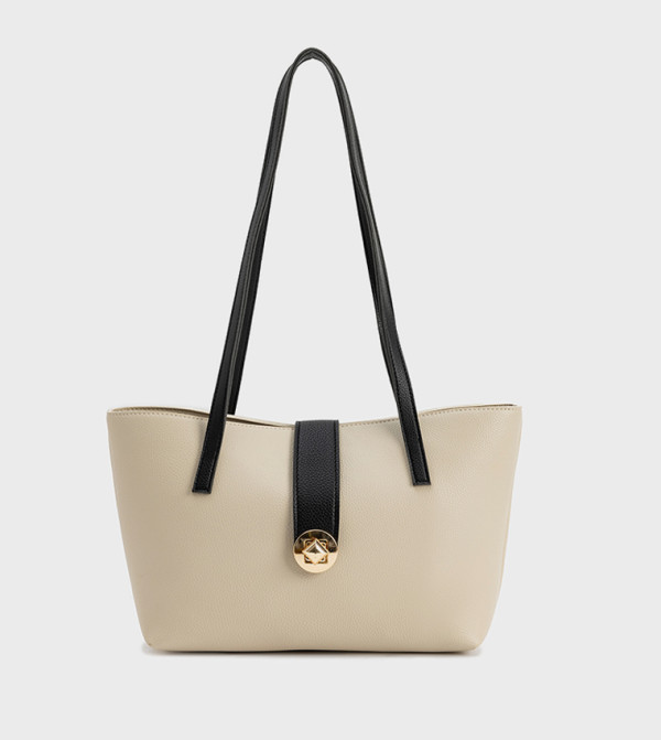 Contrast Trim Shoulder Bag