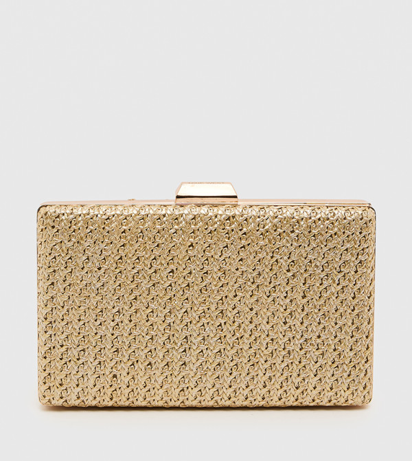 Braided Clasp Closure Box Clutch