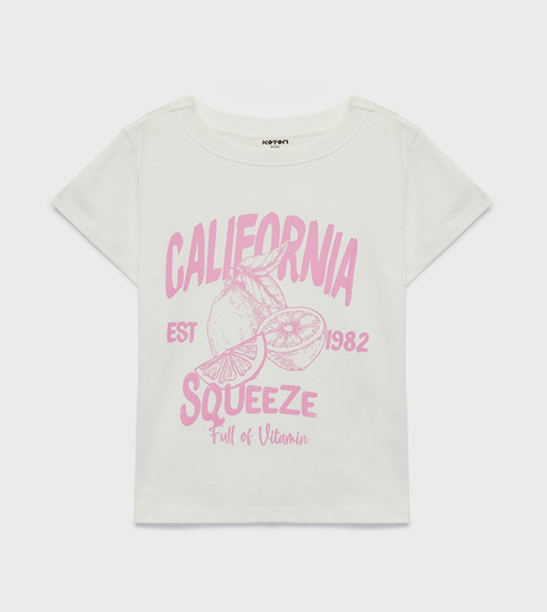 Printed Crew Neck Cotton T-Shirt