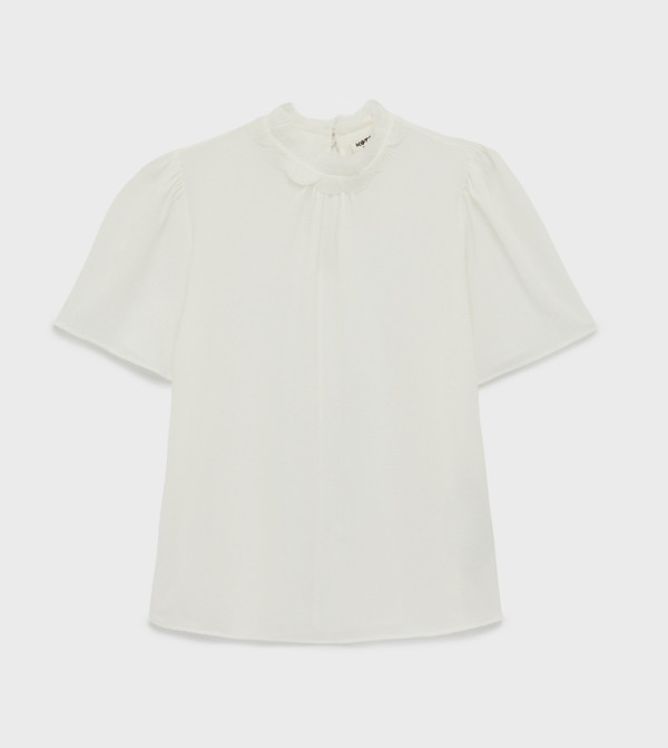 Textured Short Sleeves Top