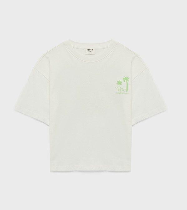 Printed Crew Neck Cotton T-Shirt