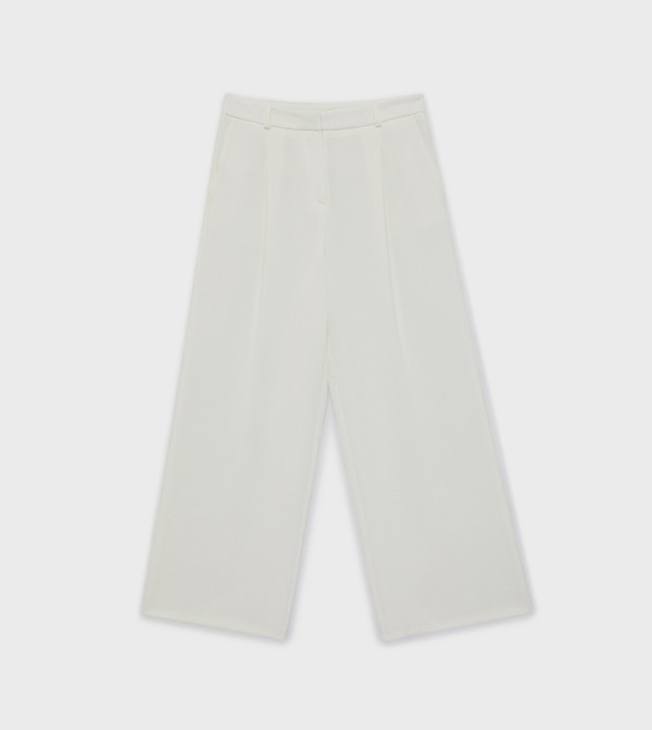 Pleated Detail Wide Leg Pants