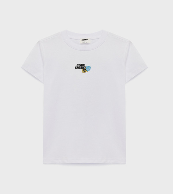 تيشيرت كاجوال بكم قصير بطبعة