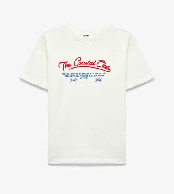Embroidered Crew Neck T-Shirt