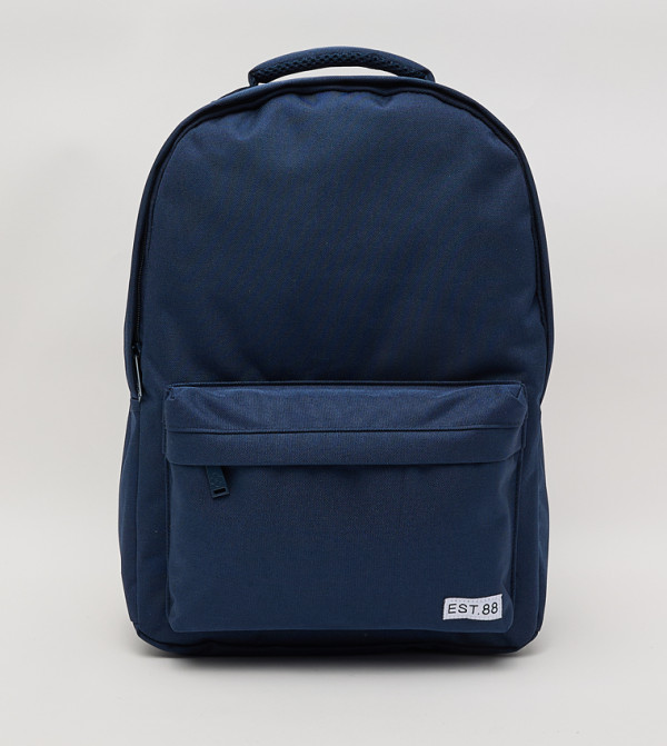 Label Detail Front Pocket Backpack