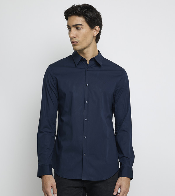 Monogram Detail Long Sleeves Shirt