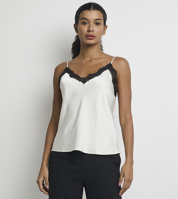 Lace Trim Strappy Top
