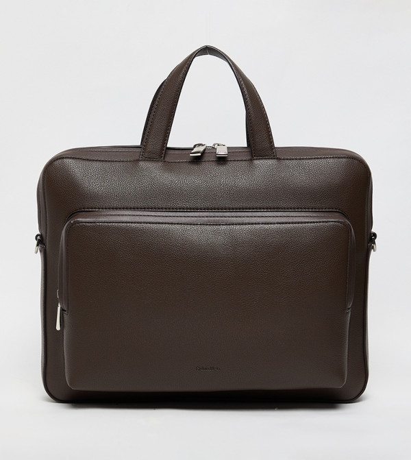 Textured Zippered Laptop Bag