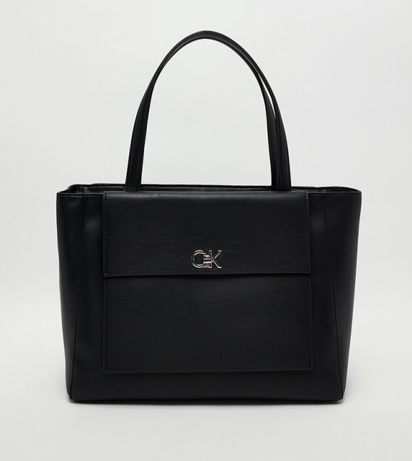 Textured Front-Pocket Shoulder Bag