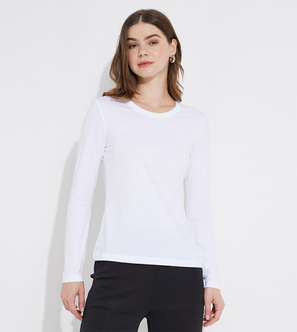 Solid Long Sleeves Casual T-Shirt