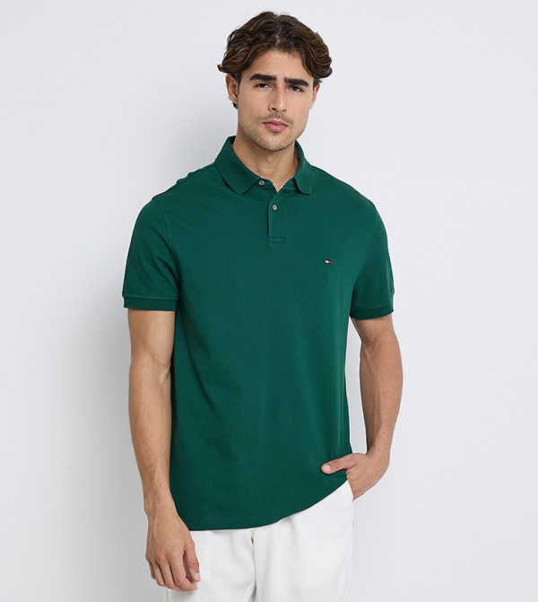 1985 Flag Detail Short Sleeves Polo T-Shirt