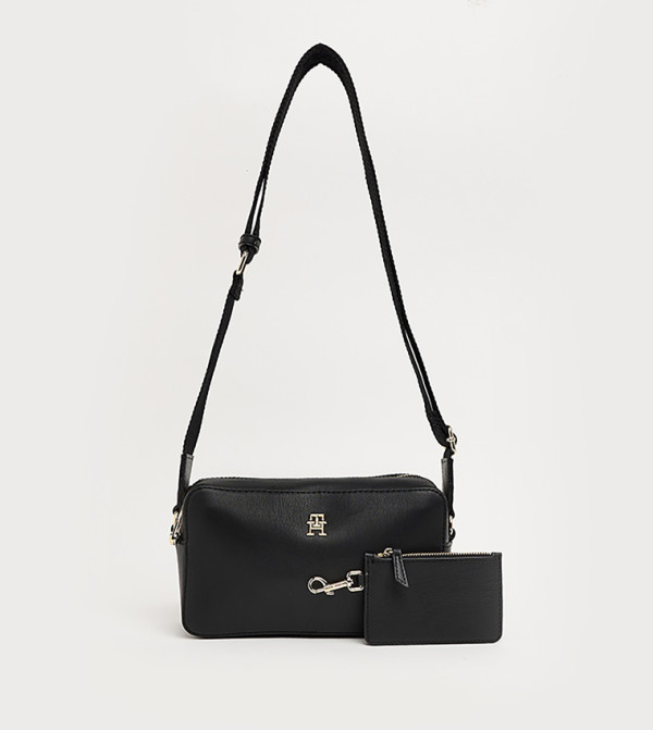Monogram Detail Camera Bag with Coin Pouch