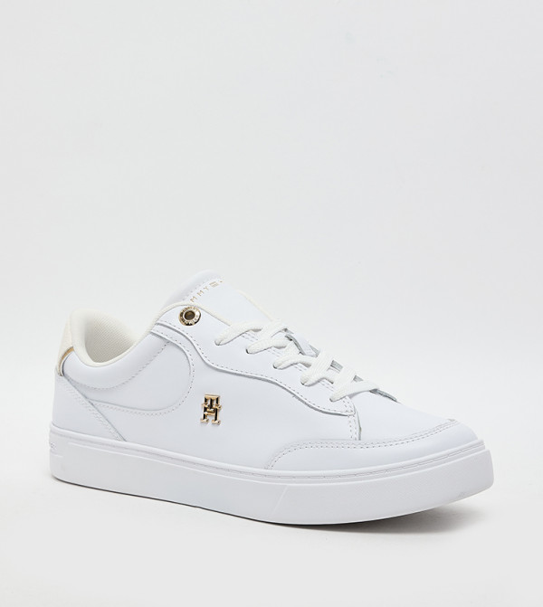Monogram Detail Lace Up Sneakers