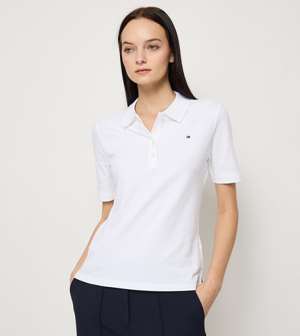 Logo Detail Short Sleeves Polo T-Shirt