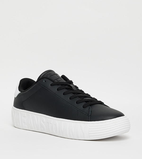 Round Toe Lace-Up Sneakers