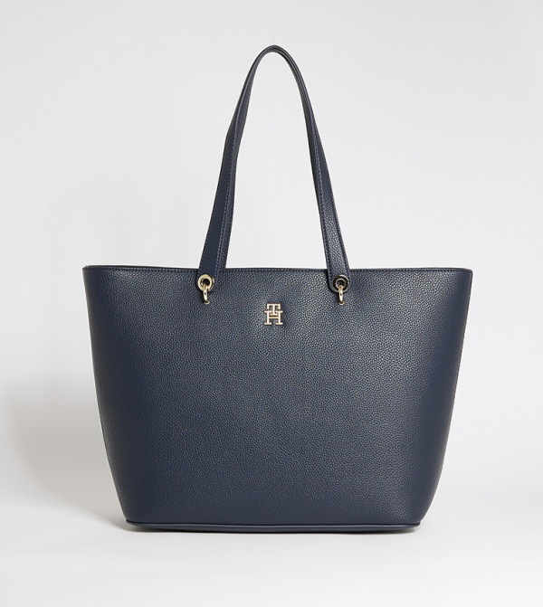 Monogram Textured Tote Bag
