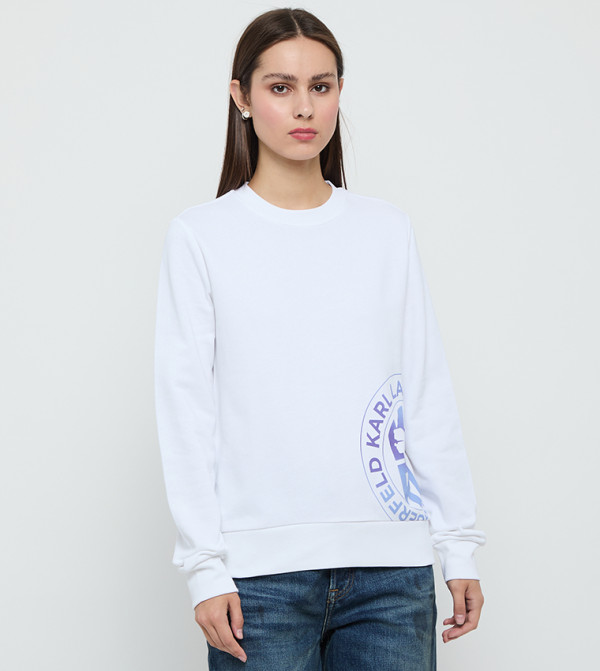 Logo Printed Long Sleeves Sweatshirt