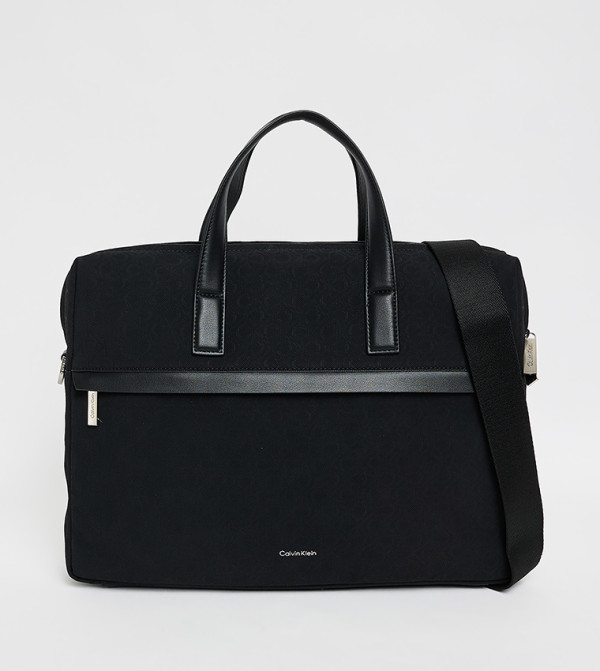 Must Monogram Detail Laptop Bag
