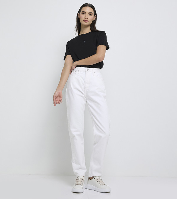 بنطال جينز موم بخصر عالي  