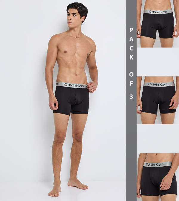 سروال داخلي بخصر مرن بشعار - زوجين 