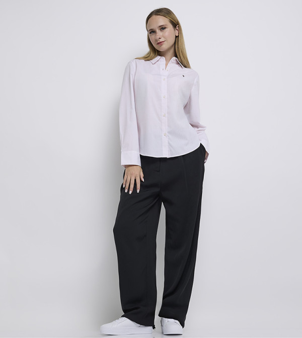 Pleated Relaxed Fit Casual Trousers
