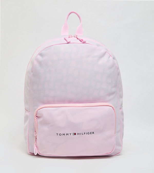 حقيبة ظهر بسحاب وطبعة 