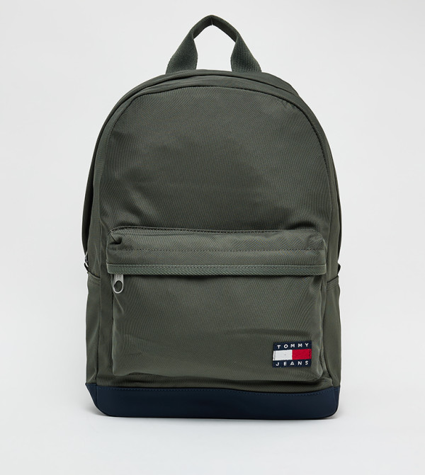 Logo Badge Zip Around Backpack